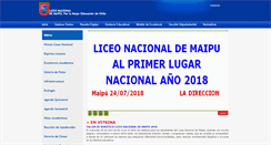 Desktop Screenshot of liceonacionaldemaipu.cl